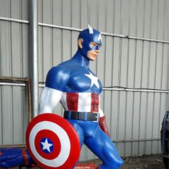 美國隊長雕塑，玻璃鋼人物雕塑