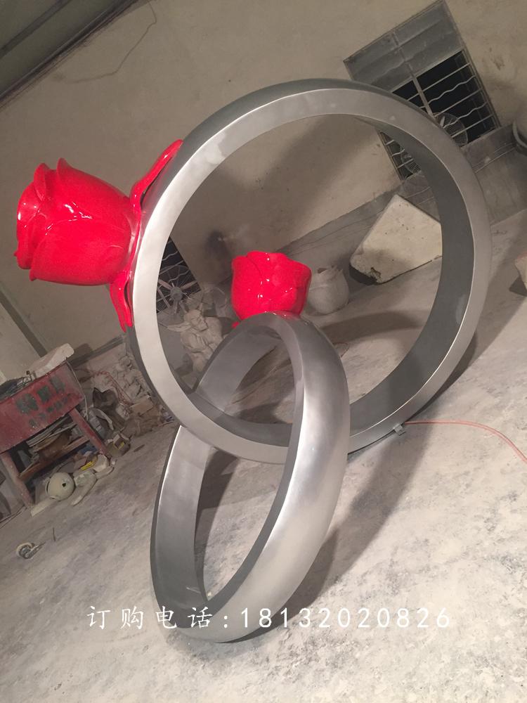 玻璃鋼戒指雕塑，玻璃鋼仿真戒指雕塑 (2)