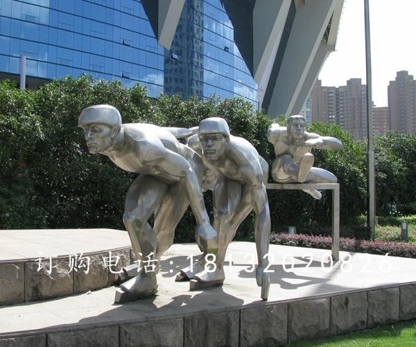 玻璃鋼滑冰雕塑，玻璃鋼運(yùn)動(dòng)雕塑