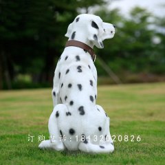 斑點(diǎn)狗雕塑，玻璃鋼仿真動(dòng)物雕塑