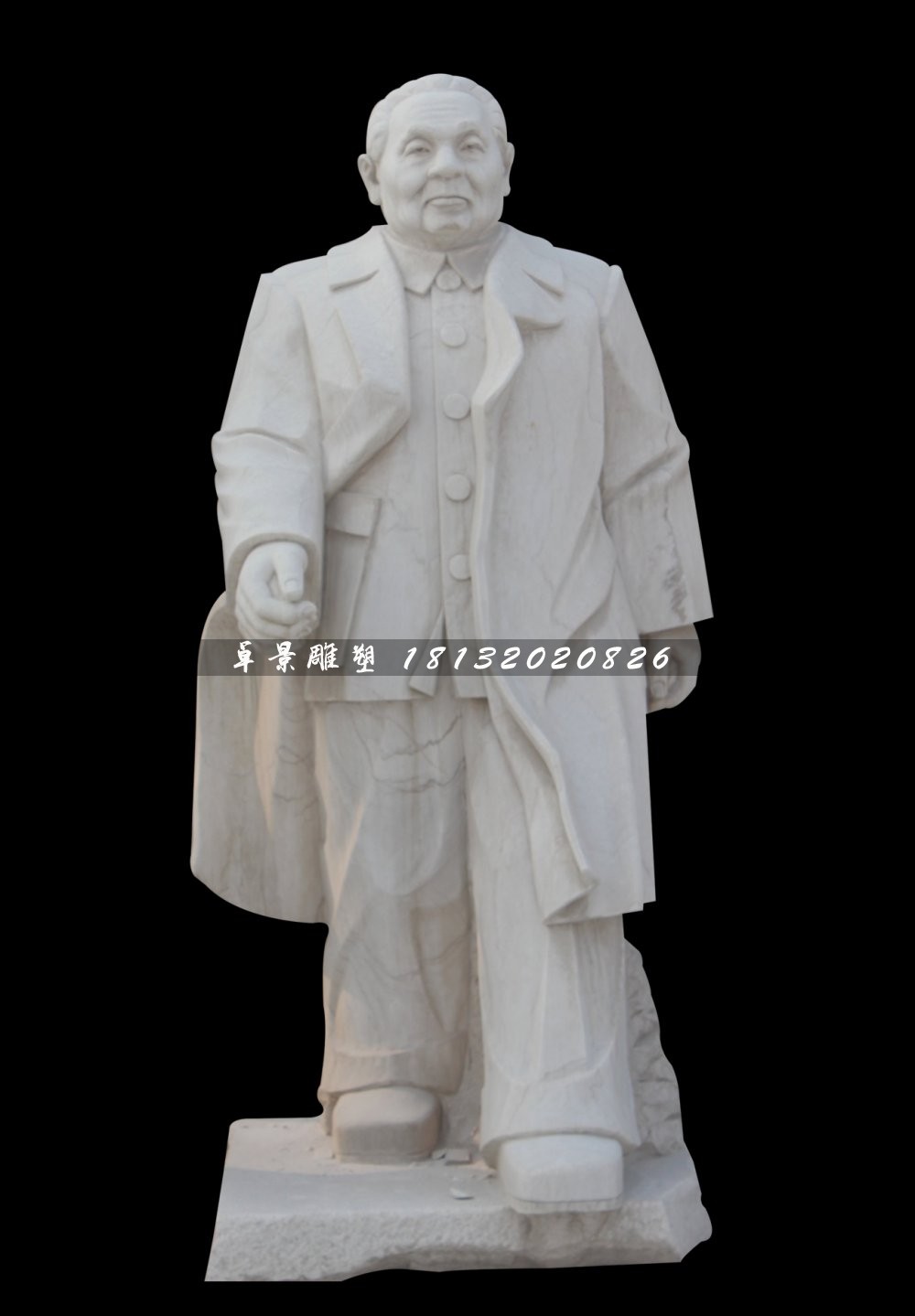 鄧小平石雕，廣場漢白玉偉人雕塑
