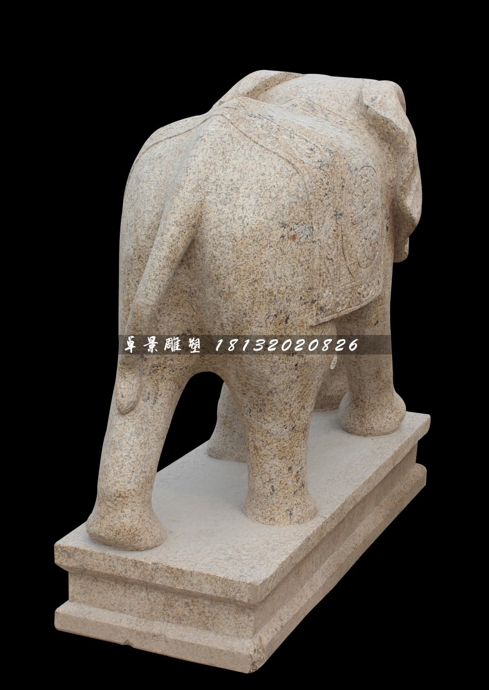 大象石雕，大理石大象雕塑，動(dòng)物石雕 (1)
