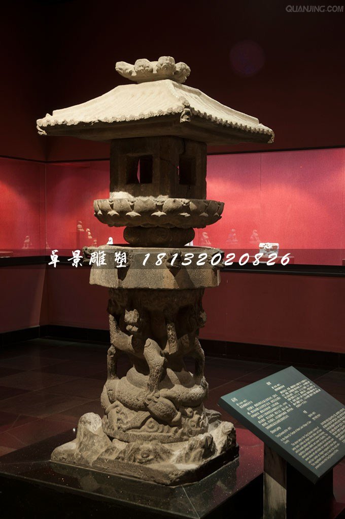 石燈雕塑，古代宮燈石雕