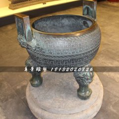 三足香爐銅雕，寺廟銅香爐