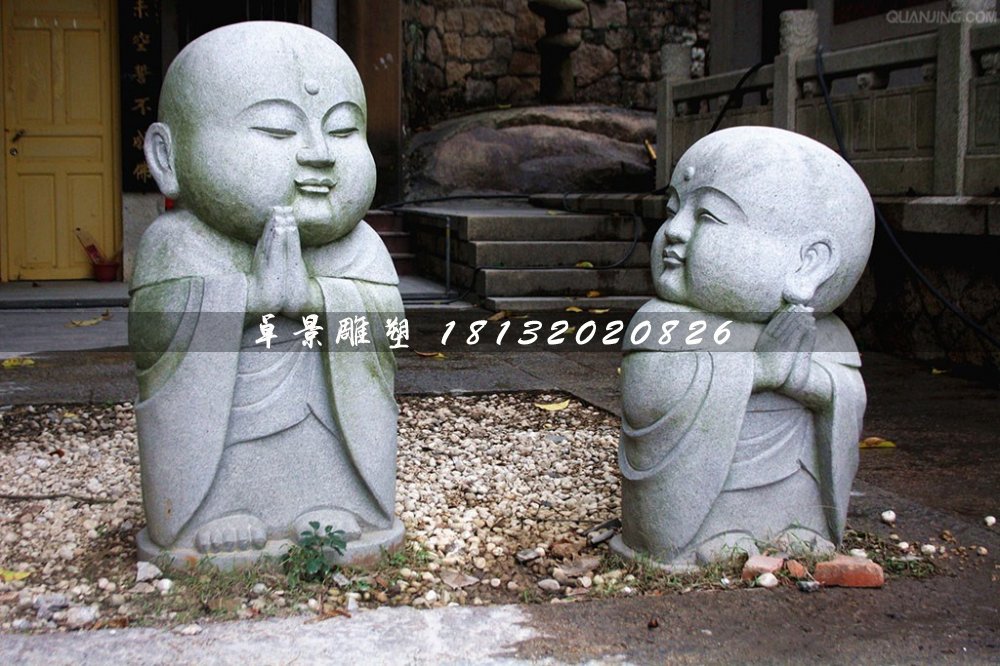 小和尚石雕，公園小品石雕