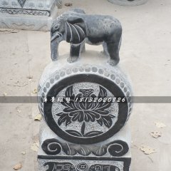 仿古石門墩，小象石門墩