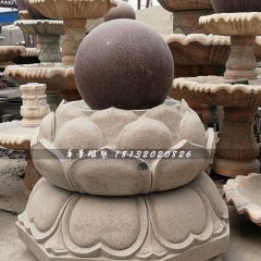 廣場風水球石雕，蓮花臺風水球