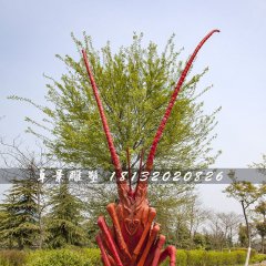 龍蝦雕塑，玻璃鋼仿真動物