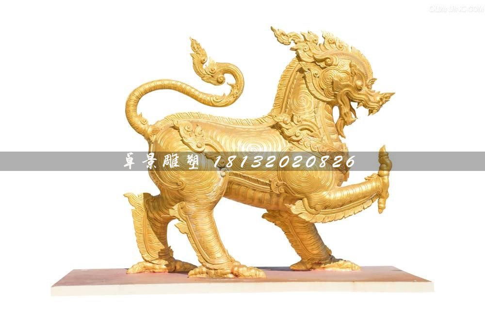 鑄銅麒麟雕塑，廣場神獸銅雕