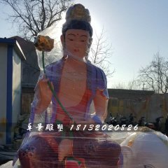 彩繪普賢菩薩雕塑，玻璃鋼佛像雕塑