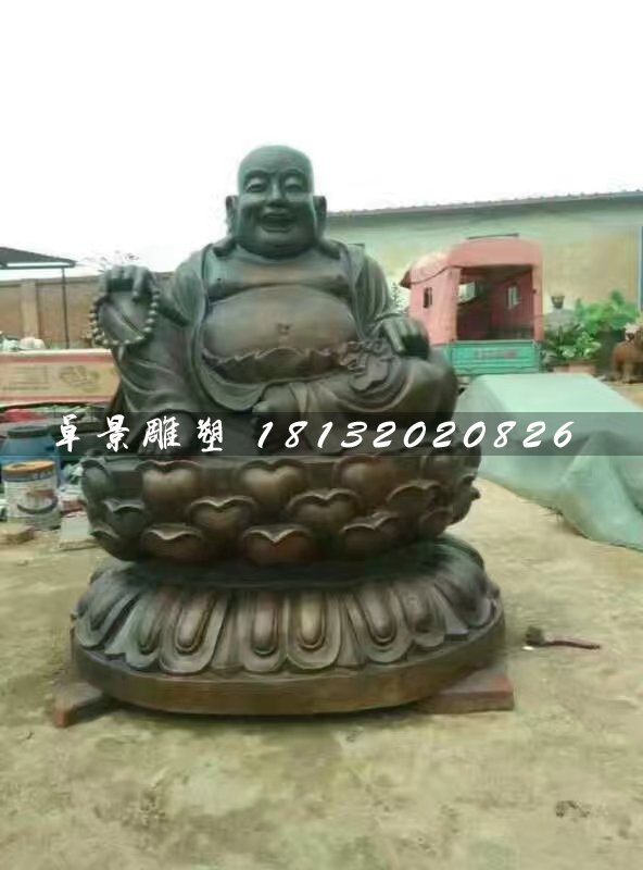 笑面佛銅雕，寺廟銅雕佛像