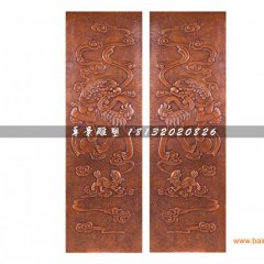 銅浮雕，神獸銅浮雕