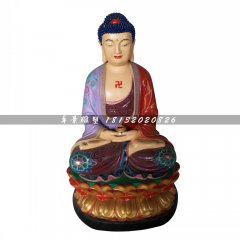 彩繪如來佛，玻璃鋼佛像