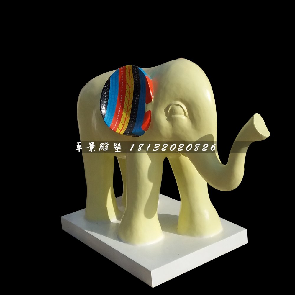 大象雕塑，玻璃鋼大象雕塑