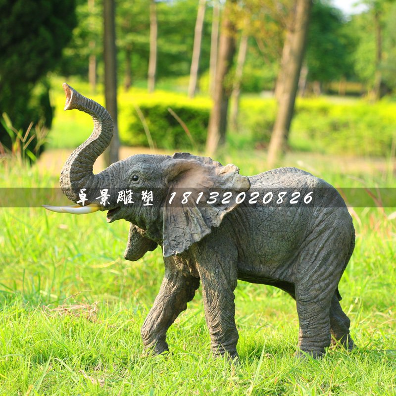 大象雕塑，玻璃鋼仿真大象 (3)