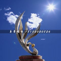 抽象鳳凰雕塑，不銹鋼廣場雕塑