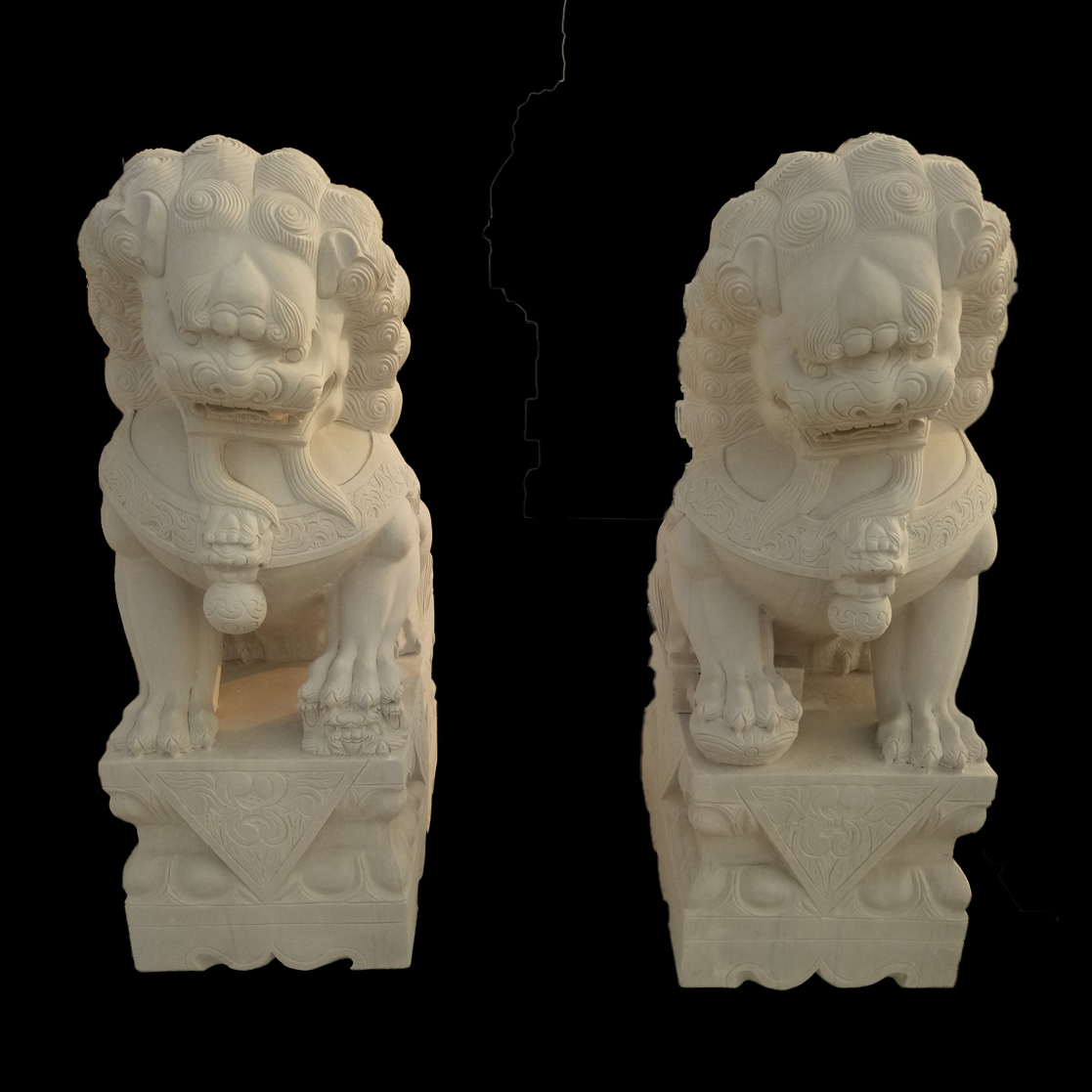 北京獅石雕，漢白玉北京獅石雕 (2)