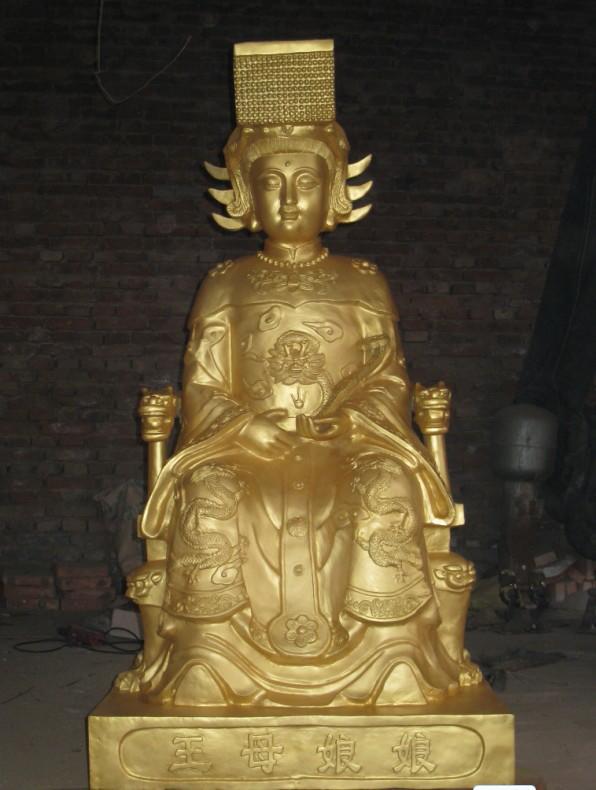 王母娘娘雕塑，玻璃鋼神仙雕塑