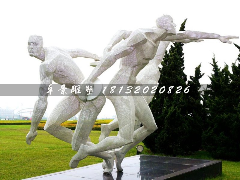 擲鐵餅雕塑，不銹鋼運動員雕塑