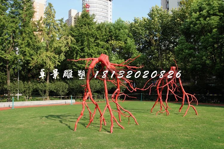 樹根雕塑，公園玻璃鋼景觀雕塑