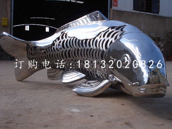 不銹鋼魚雕塑抽象動(dòng)物雕塑