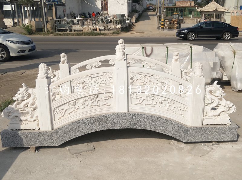 龍浮雕橋，漢白玉石橋