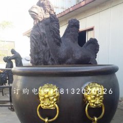 仿古銅水缸，廣場銅水缸雕塑