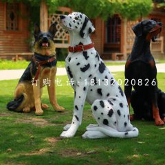 斑點狗雕塑，玻璃鋼動物雕塑