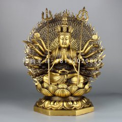 千手觀音銅雕，鑄銅佛像雕塑