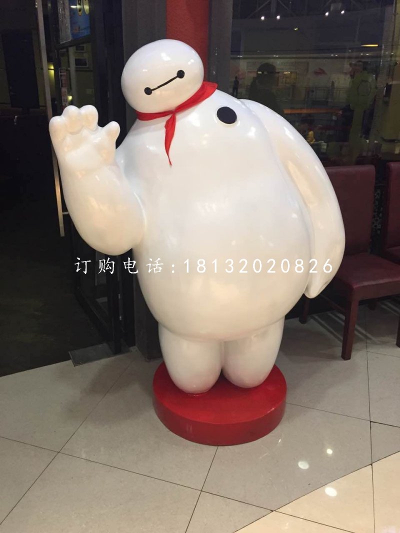 玻璃鋼大白，飯店卡通雕塑