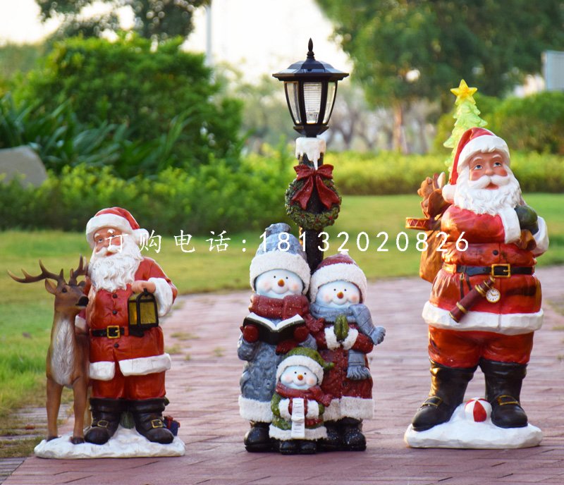 玻璃鋼圣誕老人，卡通人物 (1)