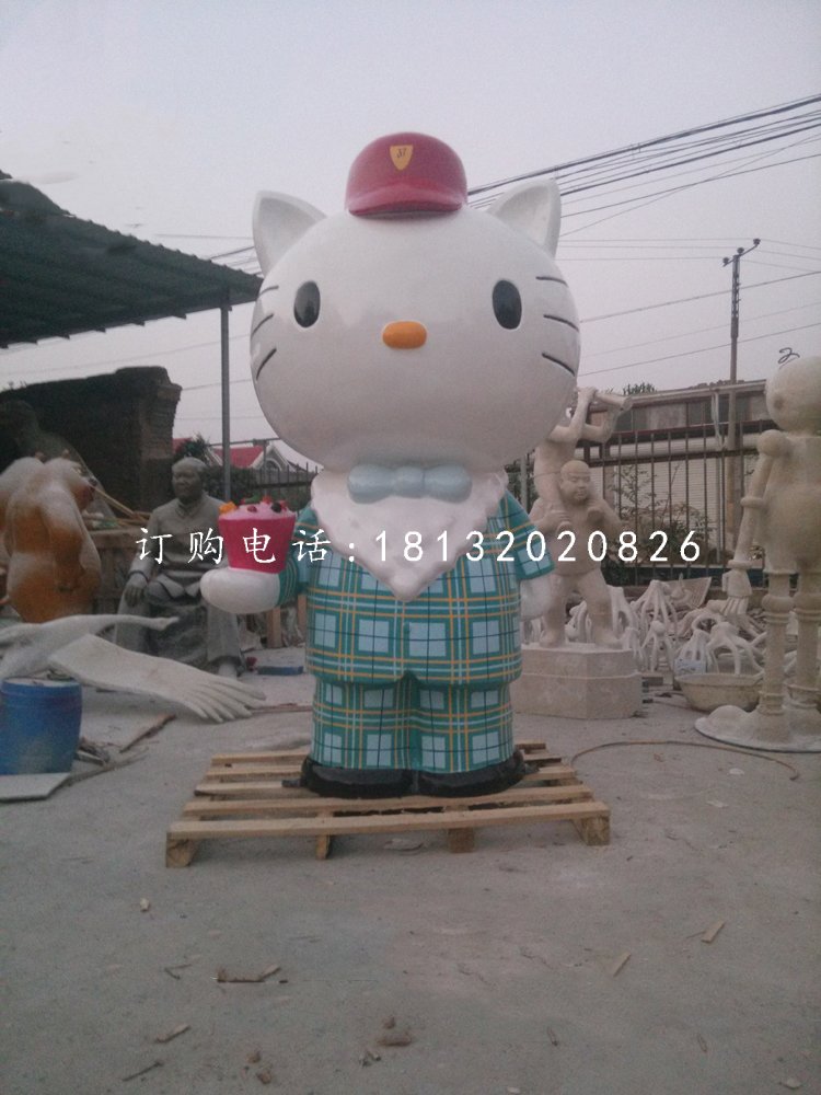 hellokitty雕塑，玻璃鋼卡通雕塑