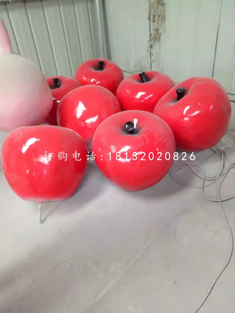 蘋(píng)果雕塑，玻璃鋼仿真水果