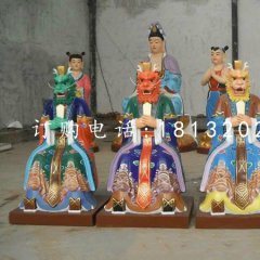 四海龍王雕塑，玻璃鋼彩繪神仙雕塑