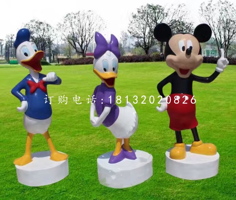 唐老鴨米老鼠雕塑，卡通動物雕塑