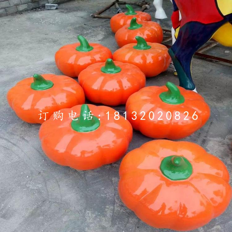 玻璃鋼南瓜雕塑，蔬菜雕塑