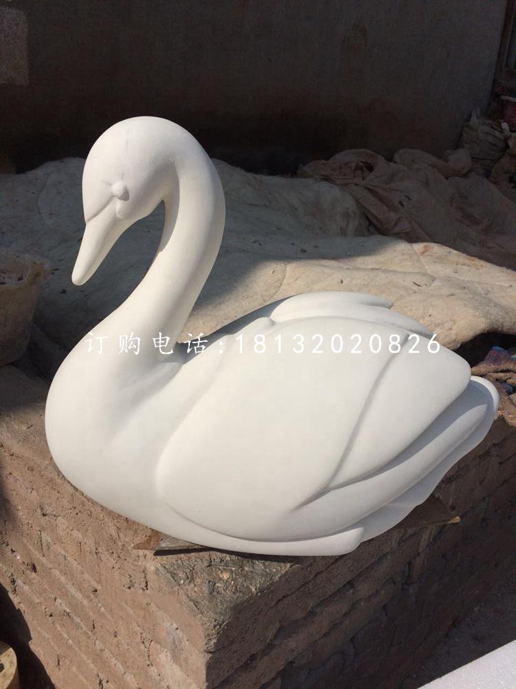 白天鵝雕塑，漢白玉動物