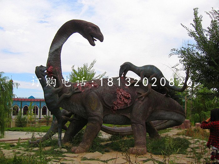 玻璃鋼動(dòng)物，公園恐龍雕塑 (2)