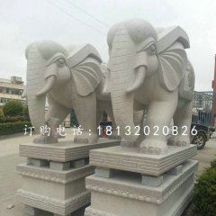 大理石大象，廣場動物石雕