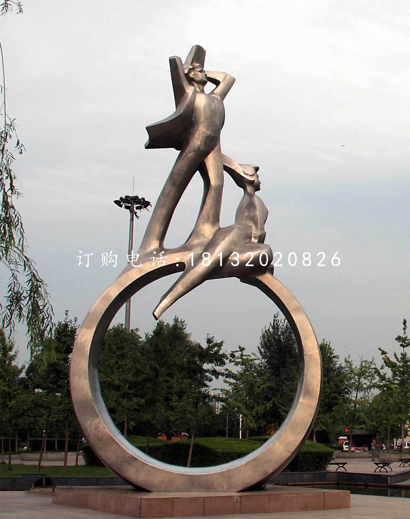 展望未來雕塑，不銹鋼公園雕塑
