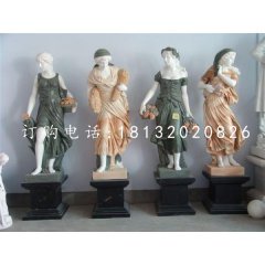 四季女神石雕，西方人物石雕