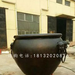 仿古銅水缸，圓形水缸