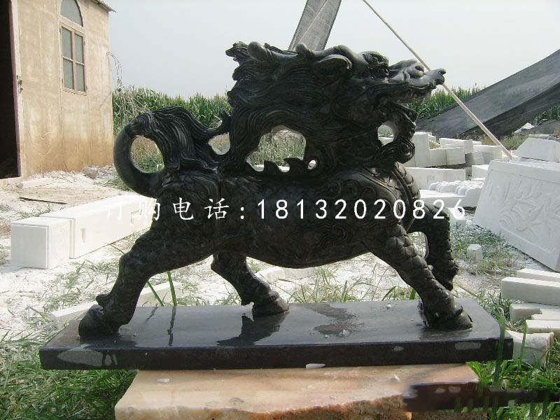 石雕麒麟，廣場(chǎng)神獸石雕