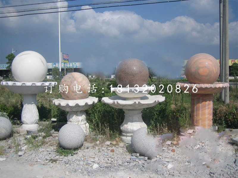 風水球噴泉，景觀石雕