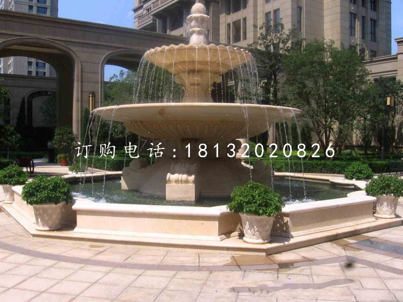 小區噴泉石雕，景觀石雕