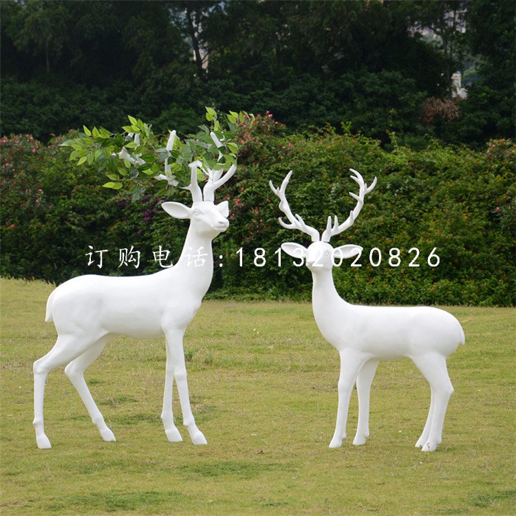 樹枝梅花鹿，玻璃鋼抽象動(dòng)物雕塑