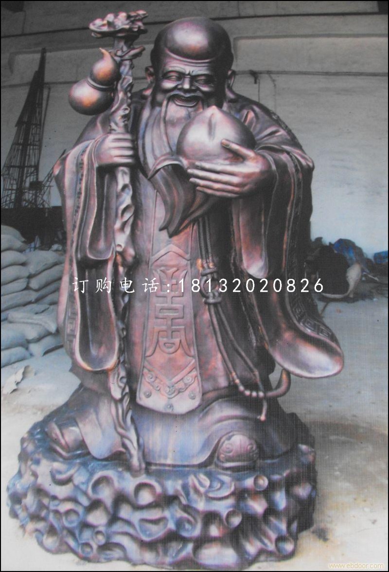 南極仙翁銅雕，神仙銅雕