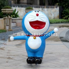 玻璃鋼哆啦a夢，游樂場卡通動(dòng)物雕塑