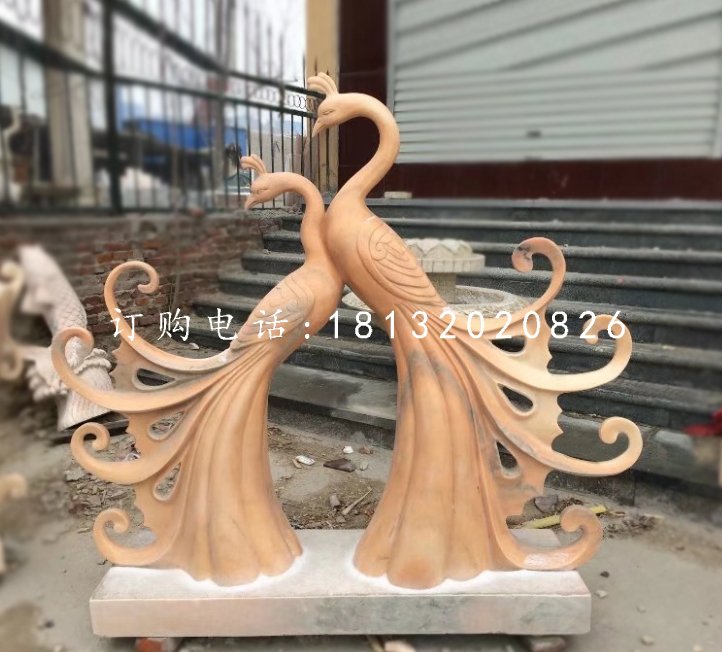 抽象鳳凰雕塑,晚霞紅抽象動物.jpg 抽象鳳凰雕塑,晚霞紅抽象動物.jpg