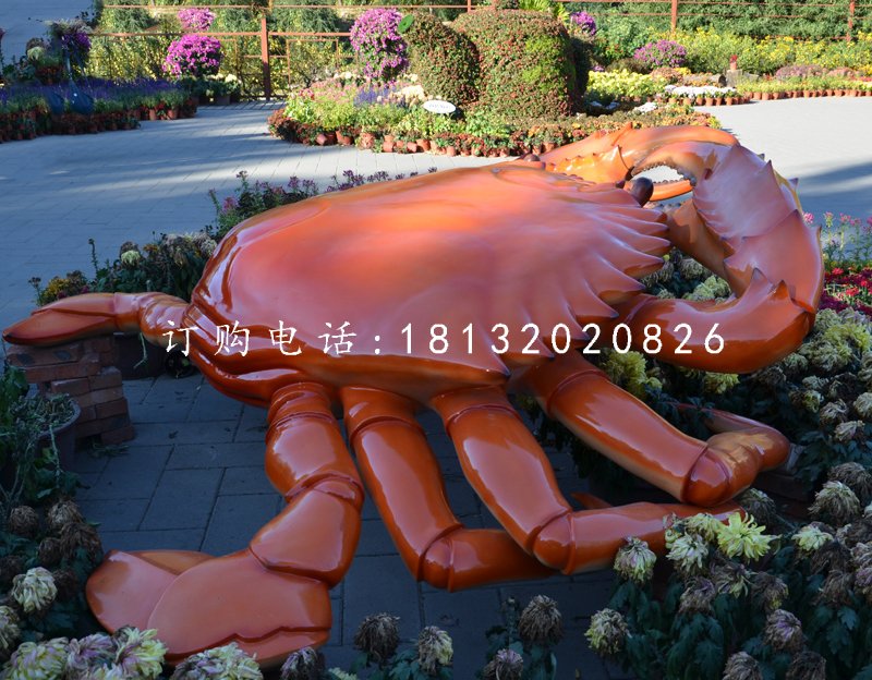 仿真螃蟹，玻璃鋼仿真動物 (2).jpg